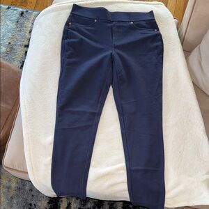 Michael Kors Navy Skinny Ponte Pull-On Pants
